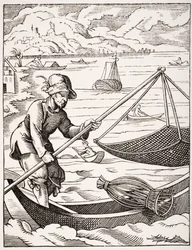 The River Fisherman, after a 16th century illustration from 